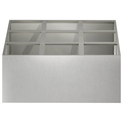 Trädgårdsplanterare Silver 100 x 100 x 40 cm Rostfritt stål