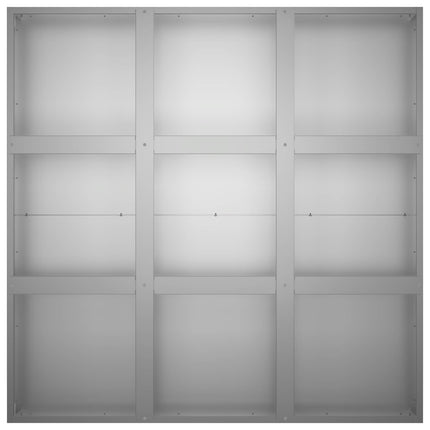 Trädgårdsplanterare Silver 100 x 100 x 40 cm Galvaniserat stål
