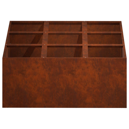 Trädgårdsplanterare Rostig 100 x 100 x 40 cm