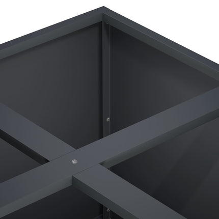 Trädgårdsplanterare Antracit 100 x 100 x 50 cm Kallvalsat stål