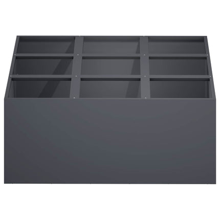 Trädgårdsplanterare Antracit 100 x 100 x 50 cm Kallvalsat stål