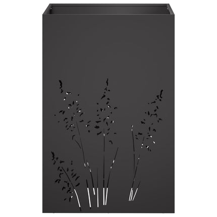 Trädgårdsplanterare Svart 50 x 50 x 75 cm Kallvalsat stål