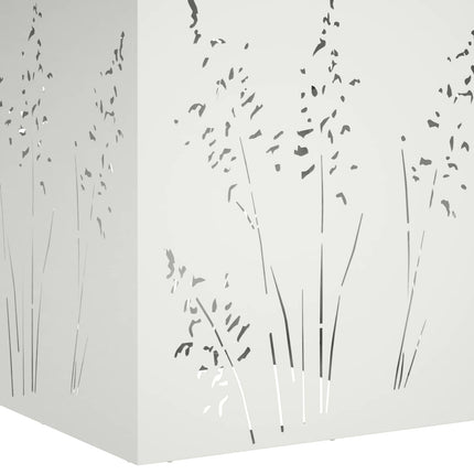 Trädgårdsplanterare Vit 50 x 50 x 75 cm Kallvalsat stål