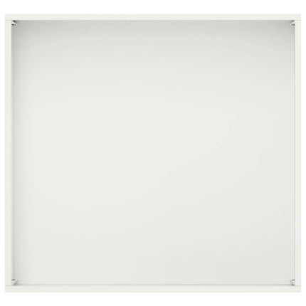 Trädgårdsplanterare 2 st Vit 50 x 50 x 75 cm Kallvalsat stål
