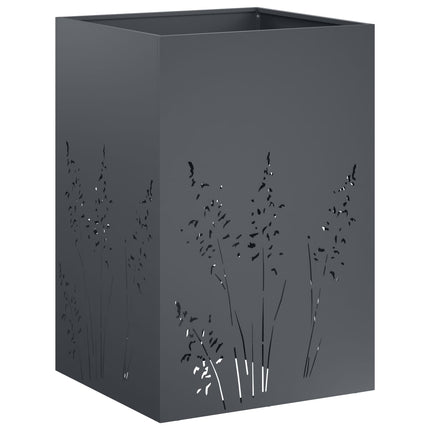 Trädgårdsplanterare Antracit 50 x 50 x 75 cm Kallvalsat stål