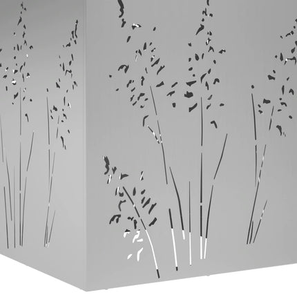 Trädgårdsplanterare 2 st Silver 50 x 50 x 75 cm
