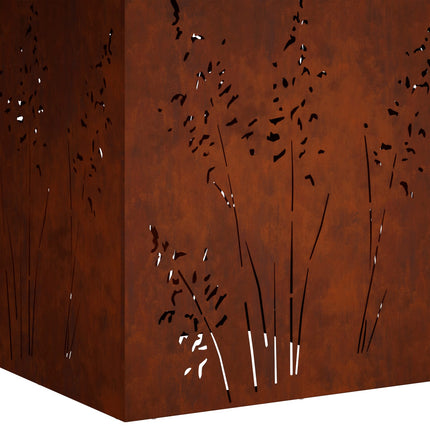 Trädgårdsplanterare 2 st Rostig 50 x 50 x 75 cm