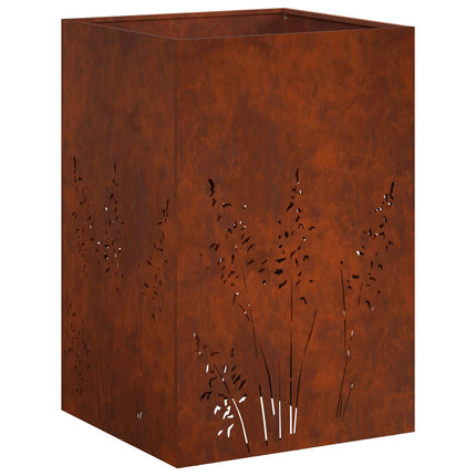 Trädgårdsplanterare 2 st Rostig 50 x 50 x 75 cm