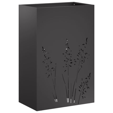 Trädgårdsplanterare Svart 50 x 30 x 75 cm Kallvalsat stål