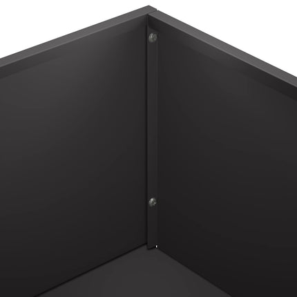Trädgårdsplanterare 2 st Svart 50 x 30 x 75 cm Kallvalsat stål