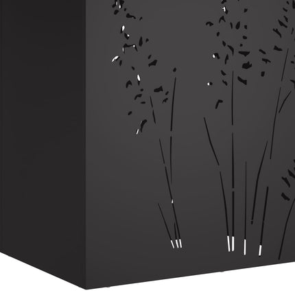 Trädgårdsplanterare 2 st Svart 50 x 30 x 75 cm Kallvalsat stål