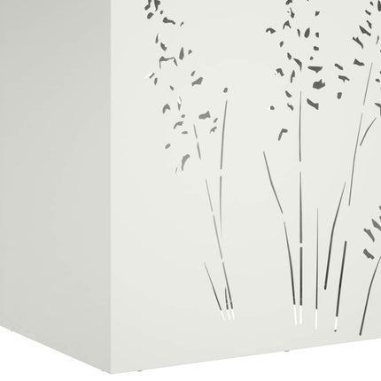 Trädgårdsplanterare 2 st Vit 50 x 30 x 75 cm Kallvalsat stål