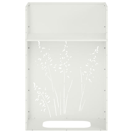 Trädgårdsplanterare 2 st Vit 50 x 30 x 75 cm Kallvalsat stål