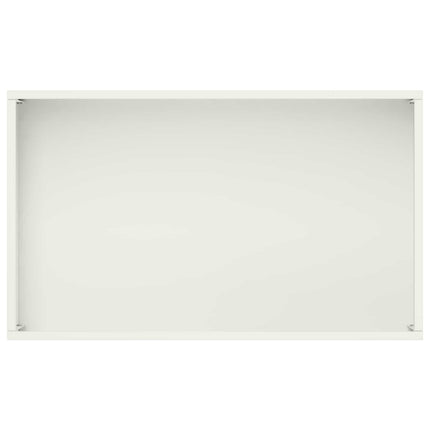 Trädgårdsplanterare 2 st Vit 50 x 30 x 75 cm Kallvalsat stål