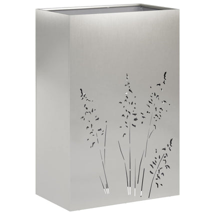 Trädgårdsplanterare 2 st Silver 50 x 30 x 75 cm Rostfritt stål