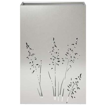 Trädgårdsplanterare 2 st Silver 50 x 30 x 75 cm Rostfritt stål