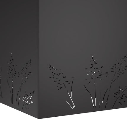 Trädgårdsplanterare 2 st Svart 50 x 50 x 49 cm Kallvalsat stål