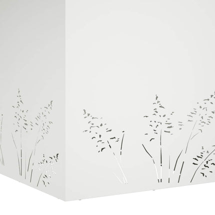 Trädgårdsplanterare Vit 50 x 50 x 49 cm Kallvalsat stål