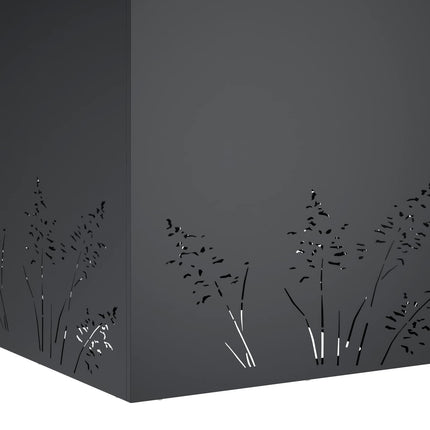 Trädgårdsplanterare Antracit 50 x 50 x 49 cm Kallvalsat stål
