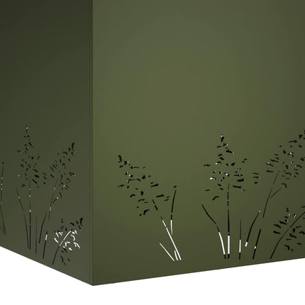 Trädgårdsplanterare Olivgrön 50 x 50 x 49 cm Kallvalsat stål