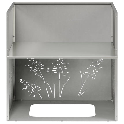 Trädgårdsplanterare Silver 50 x 50 x 49 cm Rostfritt stål