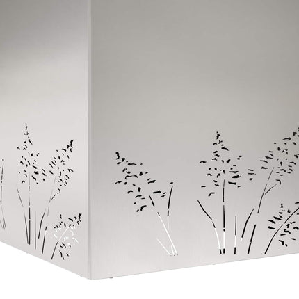 Trädgårdsplanterare 2 st Silver 50 x 50 x 49 cm Rostfritt stål
