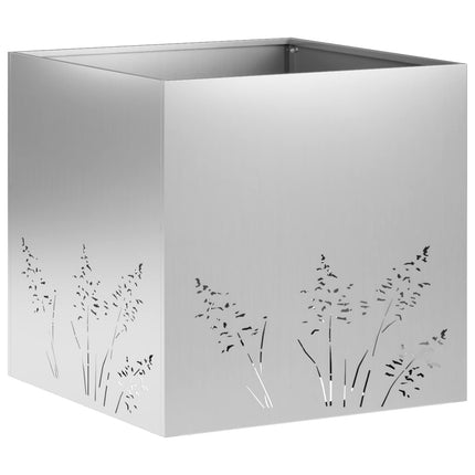 Trädgårdsplanterare Silver 50 x 50 x 49 cm Galvaniserat stål