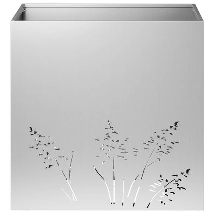 Trädgårdsplanterare 2 st Silver 50 x 50 x 49 cm