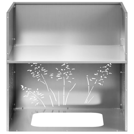 Trädgårdsplanterare 2 st Silver 50 x 50 x 49 cm