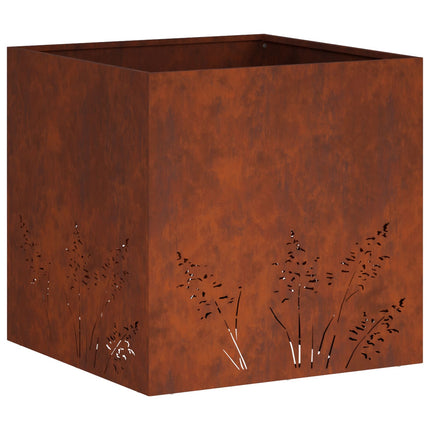 Trädgårdsplanterare 2 st Rostig 50 x 50 x 49 cm