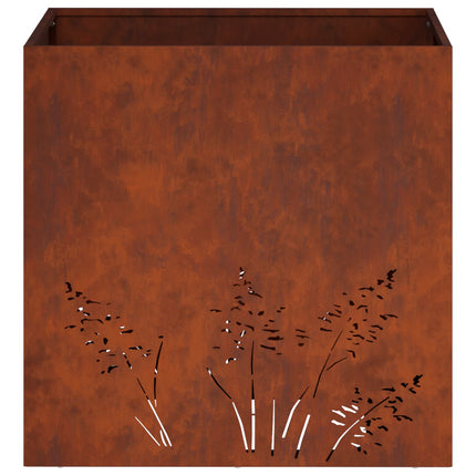 Trädgårdsplanterare 2 st Rostig 50 x 50 x 49 cm