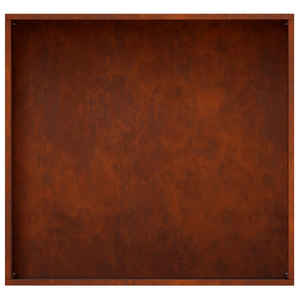 Trädgårdsplanterare 2 st Rostig 50 x 50 x 49 cm