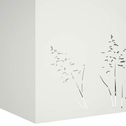 Trädgårdsplanterare 2 st Vit 50 x 30 x 49 cm Kallvalsat stål