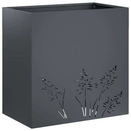 Trädgårdsplanterare Antracit 50 x 30 x 49 cm Kallvalsat stål