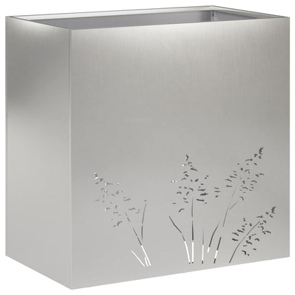 Trädgårdsplanterare Silver 50 x 30 x 49 cm Rostfritt stål