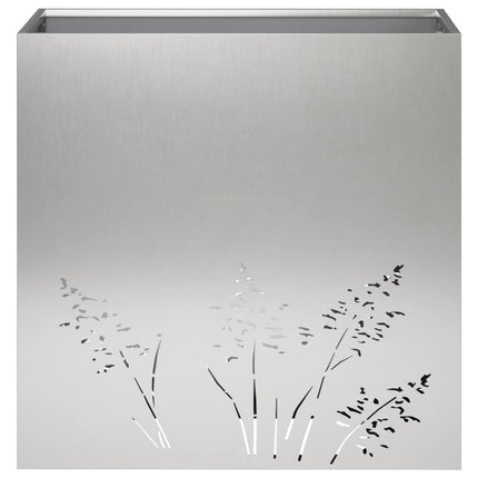 Trädgårdsplanterare Silver 50 x 30 x 49 cm Rostfritt stål