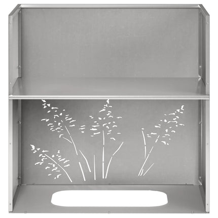 Trädgårdsplanterare 2 st Silver 50 x 30 x 49 cm Rostfritt stål