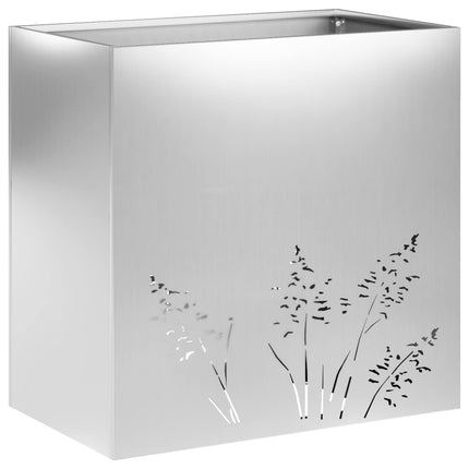 Trädgårdsplanterare Silver 50 x 30 x 49 cm Galvaniserat stål