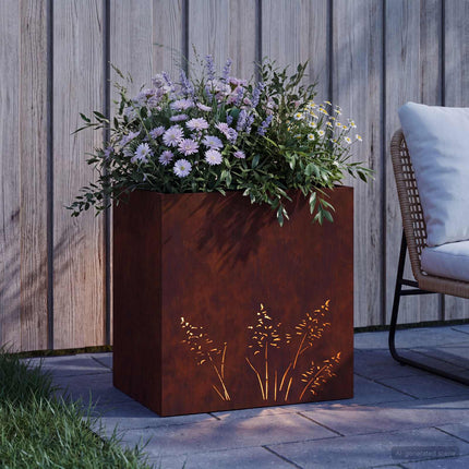 Trädgårdsplanterare Rostig 50 x 30 x 49 cm Väderbeständig stål