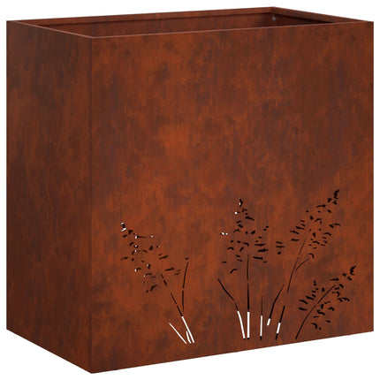 Trädgårdsplanterare 2 st Rostig 50 x 30 x 49 cm
