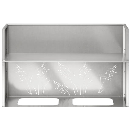 Trädgårdsplanterare 2 st Silver 80 x 20 x 49 cm Rostfritt stål