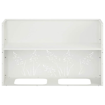 Trädgårdsplanterare Vit 80 x 30 x 49 cm Kallvalsat stål