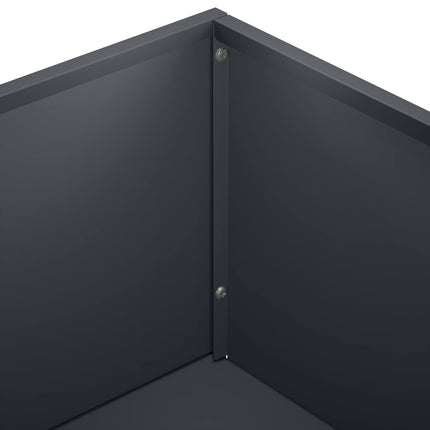Trädgårdsplanterare 2 st Antracit 80 x 30 x 49 cm