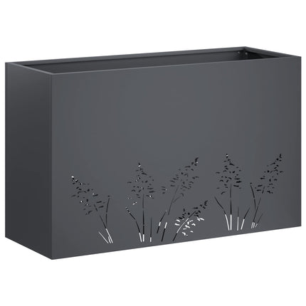 Trädgårdsplanterare 2 st Antracit 80 x 30 x 49 cm
