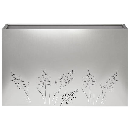 Trädgårdsplanterare 2 st Silver 80 x 30 x 49 cm Rostfritt stål