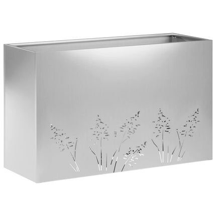 Trädgårdsplanterare Silver 80 x 30 x 49 cm Galvaniserat stål