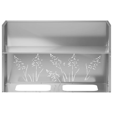 Trädgårdsplanterare 2 st Silver 80 x 30 x 49 cm