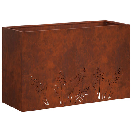 Trädgårdsplanterare 2 st Rostig 80 x 30 x 49 cm
