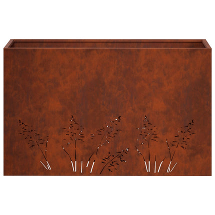 Trädgårdsplanterare 2 st Rostig 80 x 30 x 49 cm