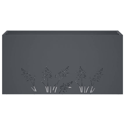 Trädgårdsplanterare Antracit 100 x 20 x 49 cm Kallvalsat stål